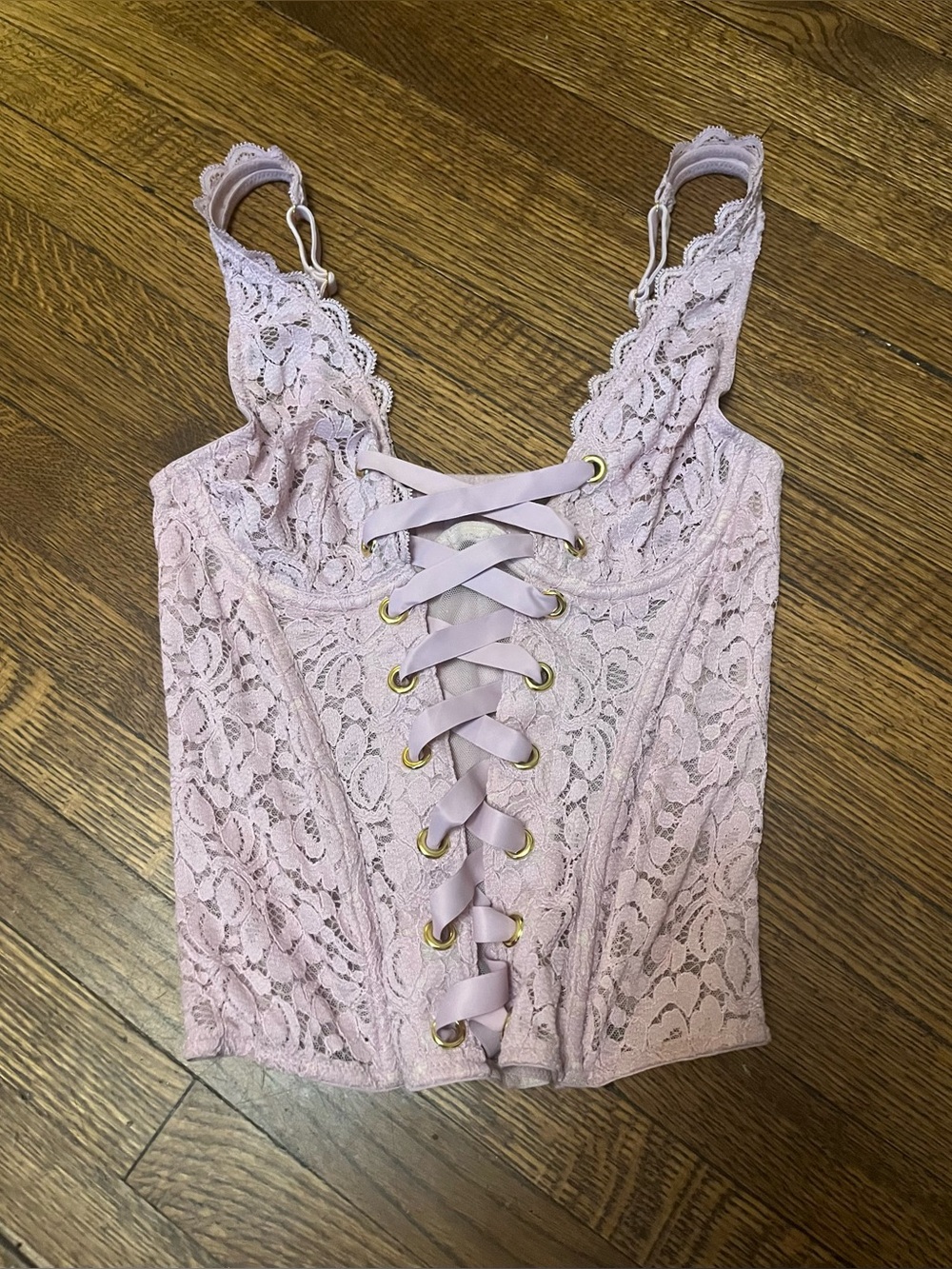 Victoria’s Secret Lavender Lace Corset Top